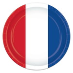 Bordjes rood wit blauw