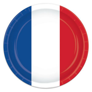 Bordjes rood wit blauw