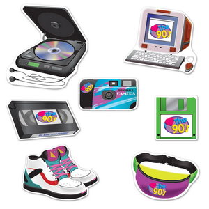 Decoraties Nineties 7 stuks Decoraties Nineties 7 stuks