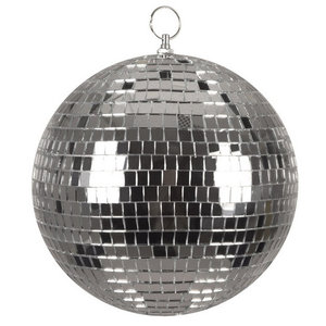 Discobal met spiegeltjes zilverkleurig 20cm Discobal met spiegeltjes zilverkleurig 20cm