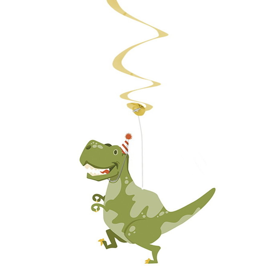 Hangdecoraties Dino party 3 stuks