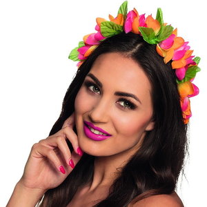 Diadeem met tropische bloemen 3 stuks Diadeem met tropische bloemen 3 stuks