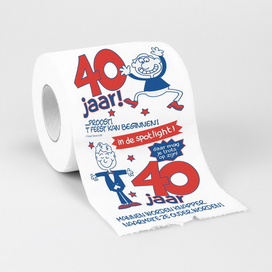 Verwonderend Toiletpapier 40 jaar man- Alle grappige 40 jaarcadeau's voor een GJ-56