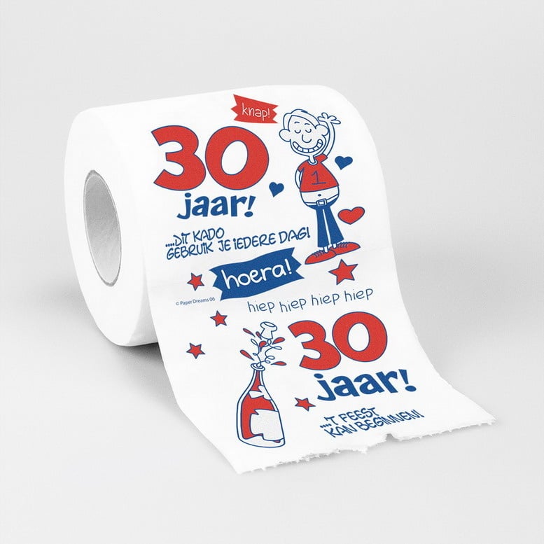 opmerking Boos worden Verwachting Toiletpapier 30 jaar man- Alle grappige 30 jaar cadeau's voor feest -  Feestartikelen.be