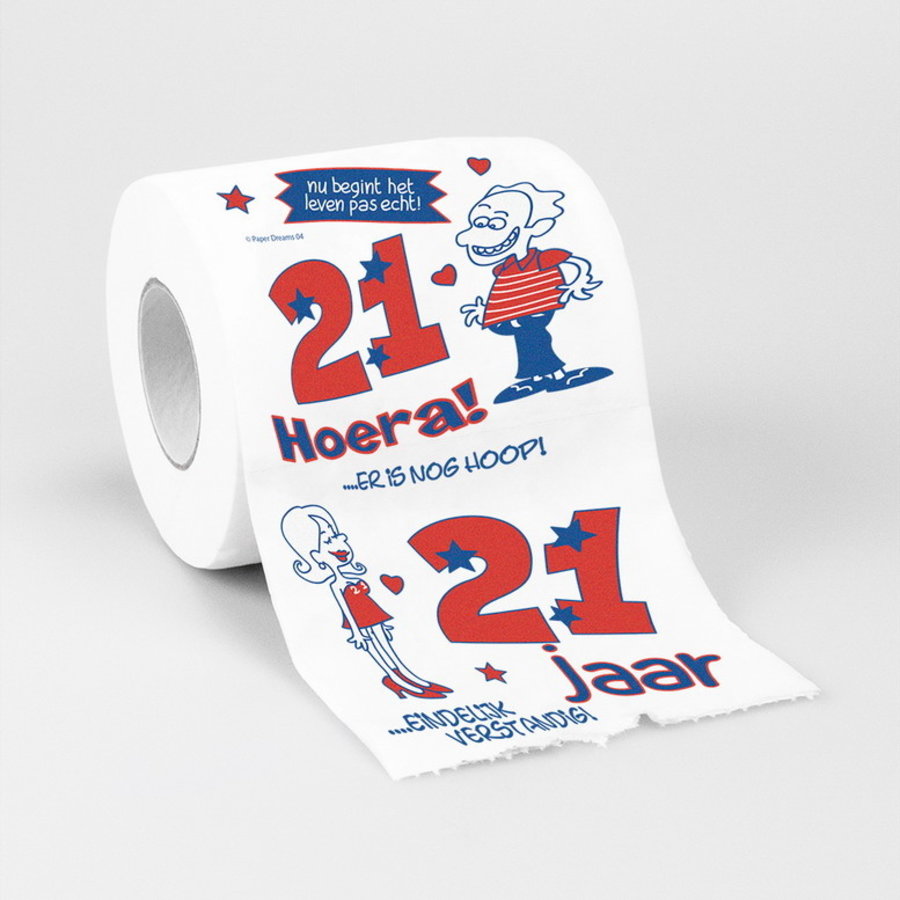 Verwonderend Toiletpapier 21 jaar- Alle grappige 21 jaar versiering voor een MY-52