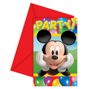 Uitnodigingskaartjes Mickey Mouse party Uitnodigingskaartjes Mickey Mouse party