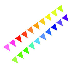 Vlaggenlijn OP VOLGORDE gekleurd 10 meter