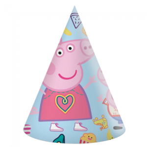 Feesthoedjes Peppa en George blauw 6 stuks Feesthoedjes Peppa en George blauw 6 stuks