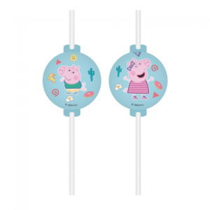 Rietjes Peppa en George 4 stuks Rietjes Peppa en George 4 stuks