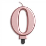 Kaars 0 jaar rosé luxe