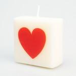 Kaarsjes met rood hartje