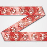 Decoratie lint 40 jaar rood