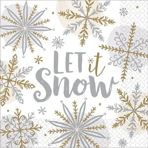 Servetten Let it Snow 16 stuks Servetten Let it Snow 16 stuks