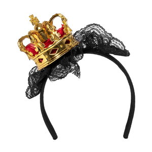Kroontje op diadeem luxe met tule Kroontje op diadeem luxe met tule