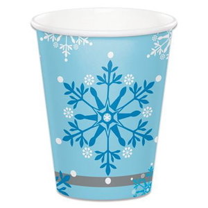 Bekertjes met sneeuwvlokken blauw Bekertjes met sneeuwvlokken blauw