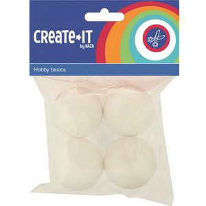 Polystyreen piepschuim bollen 4 stuks Polystyreen piepschuim bollen 4 stuks