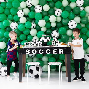 Bordjes voetbal zwart wit 6 stuks Bordjes voetbal zwart wit 6 stuks