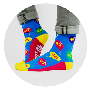 Sokken 40 jaar gekleurd Sokken 40 jaar gekleurd