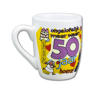 Mok 50 jaar vrouw cartoon Mok 50 jaar vrouw cartoon