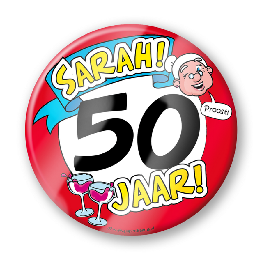 Dij min Op tijd Bierviltjes Sarah 50 jaar - Alle leuke Sarah versiering voor feest -  Feestartikelen.be