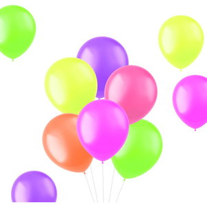 Ballonnen neon gekleurd 10 stuks 30cm Ballonnen neon gekleurd 10 stuks 30cm
