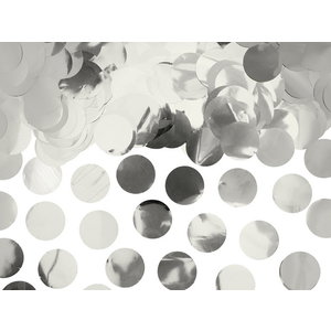 Confetti zilverkleurig 15 gram Confetti zilverkleurig 15 gram