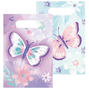 Uitdeelzakjes vlinders papier 8 stuks Uitdeelzakjes vlinders papier 8 stuks