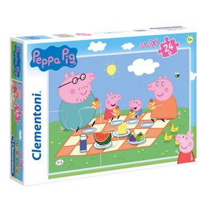 Peppa Pig puzzel picknick maxi 24 stukjes Peppa Pig puzzel picknick maxi 24 stukjes