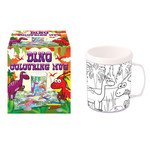 Mok dinosaurus om zelf in te kleuren