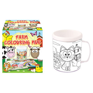 Mok boerderij om zelf in te kleuren Mok boerderij om zelf in te kleuren