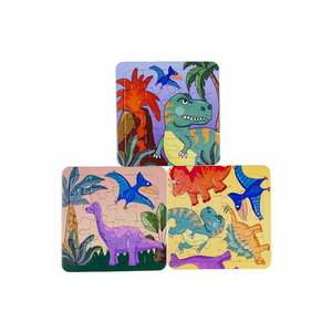 Mini puzzel Dinosaurus 3 stuks Mini puzzel Dinosaurus 3 stuks