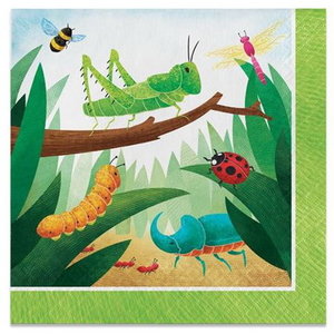 Servetten insecten groot 16 stuks Servetten insecten groot 16 stuks