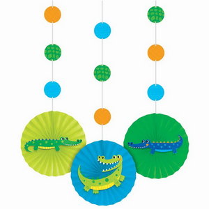 Hangdecoratie Krokodillen Party luxe 3 stuks Hangdecoratie Krokodillen Party luxe 3 stuks