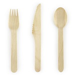 Bestek hout naturel 18 delig