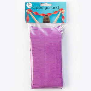 Crêpeslinger paars 6 meter Crêpeslinger paars 6 meter