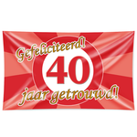 Vlag 40 jaar getrouwd groot