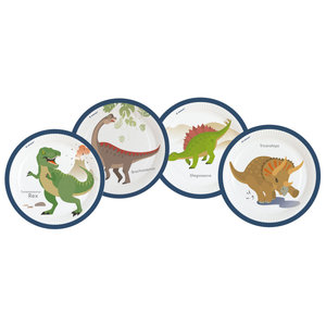 Bordjes Happy Dinosaurus groot 8 stuks Bordjes Happy Dinosaurus groot 8 stuks