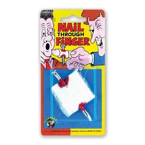 Spijker door vinger Spijker door vinger
