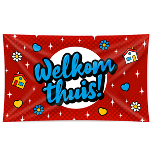 Vlag Welkom Thuis cartoon Vlag Welkom Thuis cartoon