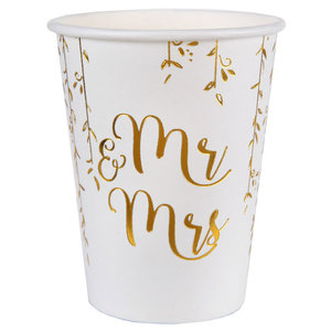 Bekertjes Mr & Mrs 10 stuks Bekertjes Mr & Mrs 10 stuks