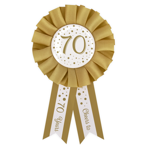 Rozet 70 jaar goud-wit Rozet 70 jaar goud-wit