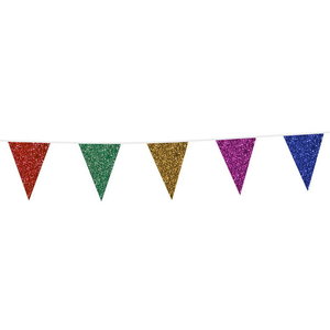 Slingers glitter gekleurd 6 meter Slingers glitter gekleurd 6 meter