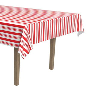 Tafelkleed Circus rood wit dik-dun gestreept Tafelkleed Circus rood wit dik-dun gestreept