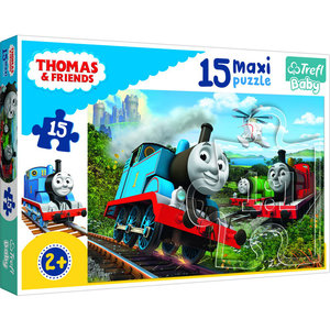 Puzzel Thomas de Trein maxi 15 stukjes Puzzel Thomas de Trein maxi 15 stukjes