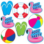 Decoraties Pool Party 8 stuks