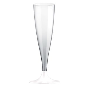 Party Proost glas met wit voetje 10 stuks Party Proost glas met wit voetje 10 stuks