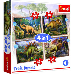 Puzzels dinosaurus 4 in 1 luxe doos Puzzels dinosaurus 4 in 1 luxe doos
