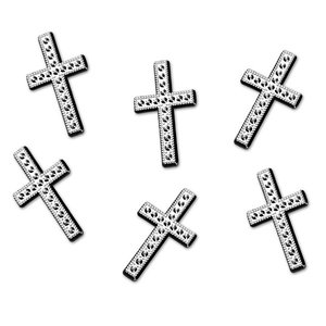 Decoratie sieraad kruis 25 stuks Decoratie sieraad kruis 25 stuks
