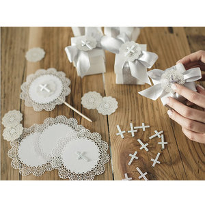 Decoratie sieraad kruis 25 stuks Decoratie sieraad kruis 25 stuks