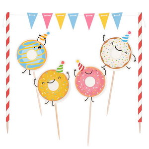 Taartdecoraties Donuts 7-delig Taartdecoraties Donuts 7-delig